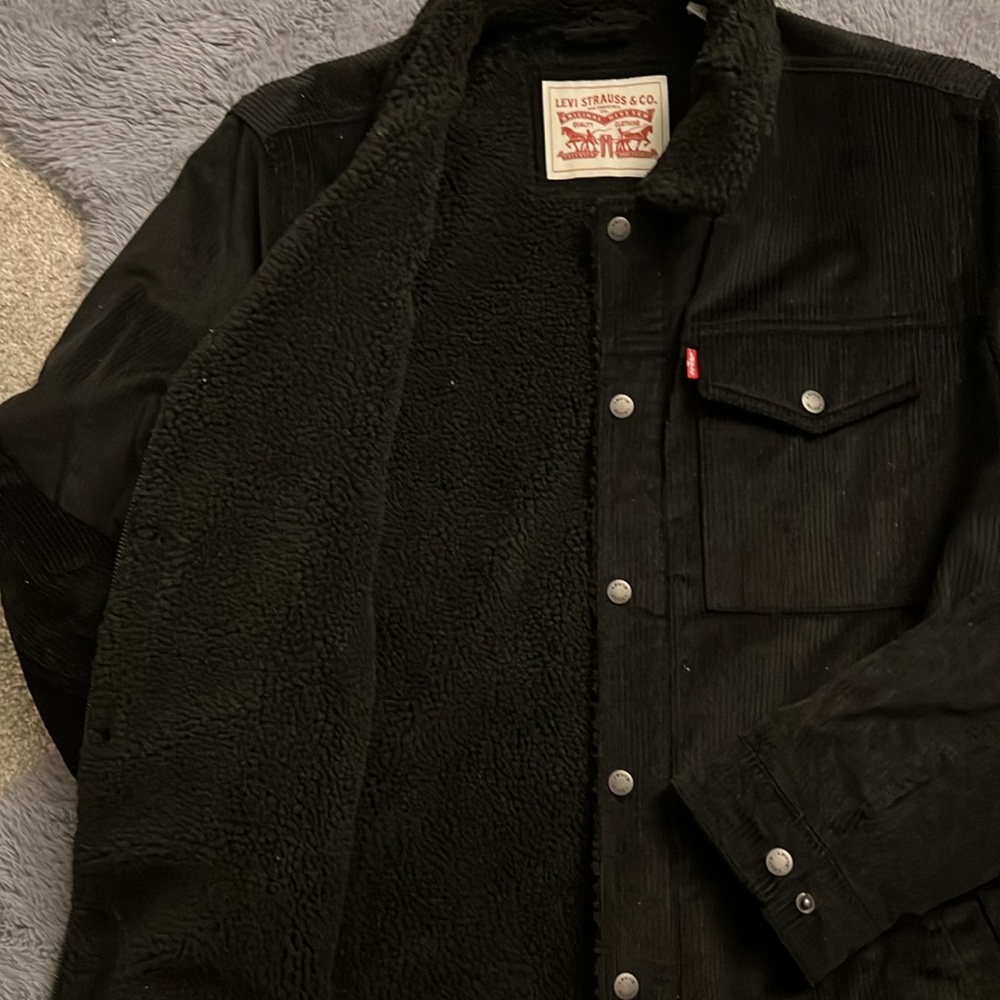 Levi's Men's Black Corduroy Jacket -Navy Blue - Picture 7 of 7